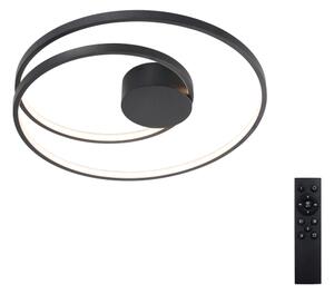 Brilagi- LED stmievateľné stropné svietidlo TWISTER LED/48W/230V pr. 50 cm čierna + diaľkové ovládanie