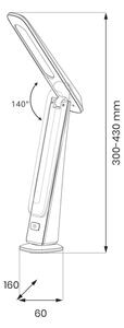 LED stmievateľná nabíjateľná stolová lampa TOP LED/4W/5V 1800 mAh 3000/4000/5000K hnedá/čierna