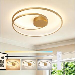 Brilagi- LED stmievateľné stropné svietidlo TWISTER LED/75W/230V pr. 70 cm zlaté + diaľkové ovládanie