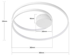 Brilagi - stmievateľné stropné svietidlo TWISTER LED/48W/230V priemer 50 cm biele + DO