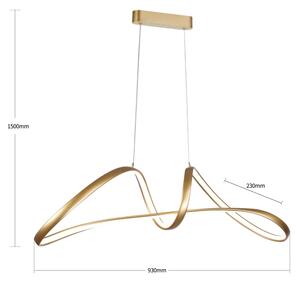 Brilagi-LED Stmievateľný luster na lanku TWISTER LED/60W/230V 3000-6000K zlatá+DO