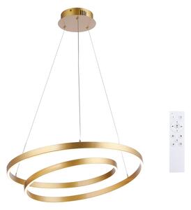 Brilagi-LED Stmievateľný luster na lanku TWISTER LED/48W/230V priemer 50 cm zlatý +DO