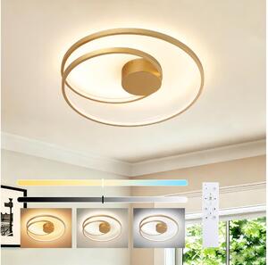 Brilagi- stmievateľné LED stropné svietidlo TWISTER LED/48W/230V pr. 50 cm zlaté + diaľkový ovládač