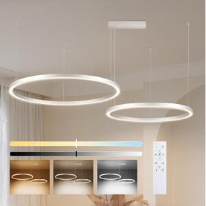 Brilagi - LED stmievateľný luster na lankách PORTOFINO LED/98W/230V strieborný + diaľkové ovládanie