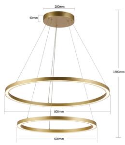 Brilagi - stmievateľný LED závesný luster na lanku PORTOFINO LED/98W/230V pr. 80 cm zlatý +DO