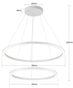 Brilagi - LED stmievateľný luster na lanku PORTOFINO LED/98W/230V pr. 80 cm biela +DO
