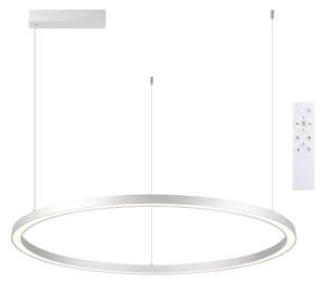 Brilagi-LED Stmievateľný luster na lankách PORTOFINO LED/60W/230V pr. 80 cm strieborný + diaľkové ovládanie