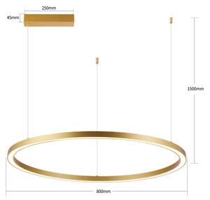 Brilagi - stmievateľný LED luster na lanku PORTOFINO LED/60W/230V, priemer 80 cm, zlatý +DO