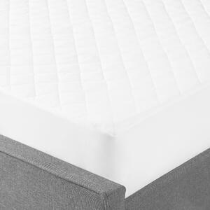 Poťah na matrac biely bavlna Japara polyester 90 x 200 cm prešívaná podložka lemované okraje spálňa