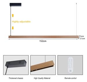 Immax NEO 07304L - LED stmievateľný luster na lane MADEIRA 33W/230V Wi-Fi Tuya 152 cm dub