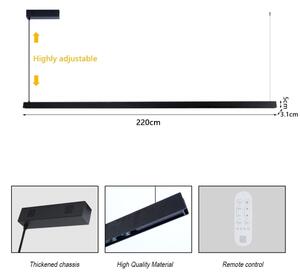 Immax NEO 07308L-LED stmievateľný luster na lankách MADEIRA 44W/230V Wi-Fi Tuya 202 cm čierny