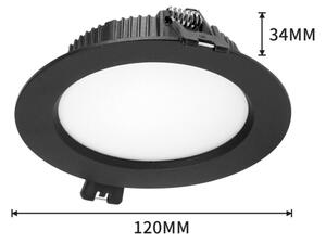 Immax NEO 07296L - stmievateľné LED zapustené podhľadové svietidlo DOWN LED/12W/230V Wi-Fi pr. 12 cm čierne
