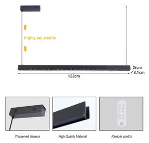 Immax NEO 07306L-LED Stmievaný luster na lanku MADEIRA 26W/230V Wi-Fi Tuya 122 cm čierna