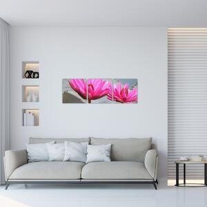 Obraz dvoch kvetov (Obraz 90x30cm)