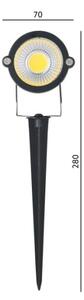 LED vonkajšie svietidlo BLAKE LED/5W/230V 3000K IP65 čierna