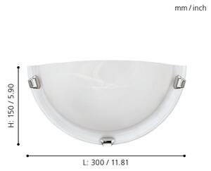 Eglo 7188 - Nástenné svietidlo SALOME 1xE27/60W/230V alabastrové sklo