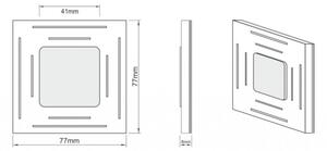 LDST SP-01-CB-BZ8- LED schodiskové svietidlo SPACE 8xLED/1,2W/230V lesklá čierna