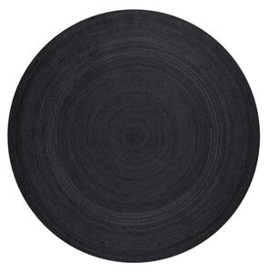 Koberec Hanse Home Jute Braided Rangpur čierny kruh