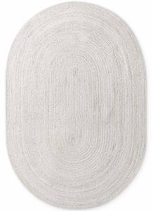 Koberec Hanse Home Jute Braided Rangpur biely ovál