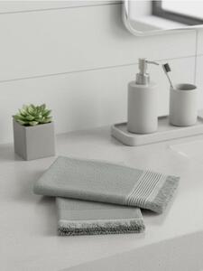 Sinsay - Sada bavlnených uterákov s strapcami 2 pack - svetlozelená