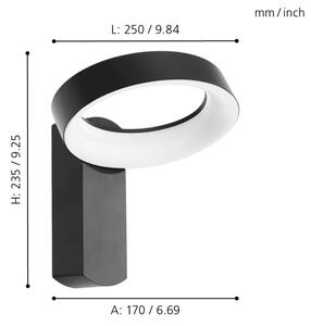 Eglo 97307 - LED Vonkajšie nástenné svietidlo PERNATE LED/11W/230V
