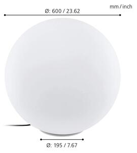 Eglo 98108 - LED RGBW Vonkajšie svietidlo MONTEROLO-C LED/9W/230V IP65 pr.600