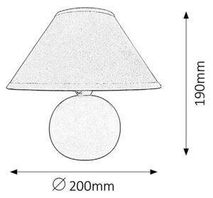 Rabalux 4906 - Stolná lampa ARIEL 1xE14/40W/230V