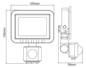 LED Reflektor so senzorom LED/10W/230V IP65