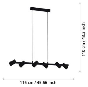 Eglo 99464 - Luster na lanku GATUELA 6xE14/25W/230V