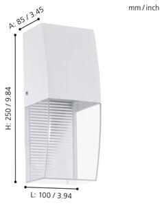 Eglo 95991 - LED Vonkajšie nástenné svietidlo SERVOI LED/3,7W