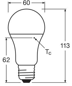 SADA 10x LED Žiarovka CLASSIC A75 E27/10W/230V 4000K - Osram