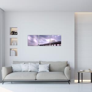 Obraz na stenu s mólom na mori (Obraz 90x30cm)
