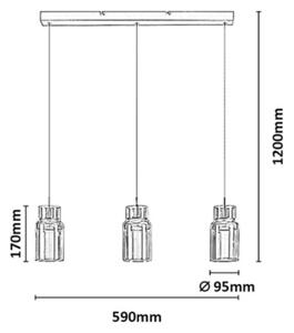 Rabalux 72036 - LED luster na lanku ZAYEN LED/27W/230V 3000K zlatý