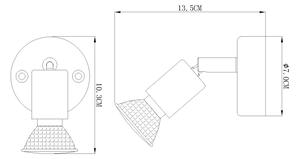 GLOBO 57381-1L - LED Nástenné bodové svietidlo OLANA 1xGU10/3W/230V