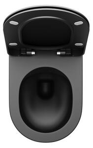 Ravak - Závesné WC Uni Chrome RimOff - čierna