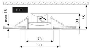 LED Podhľadové svietidlo EYE LED/5W/230V 3000K