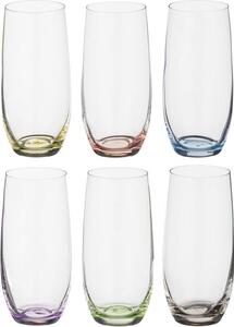 BOHEMIA RAINBOW POHÁR NA VODU 350 ML SADA 6 KS