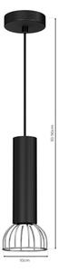 Luster na lanku DANTE 1xGU10/25W/230V čierna/lesklý chróm