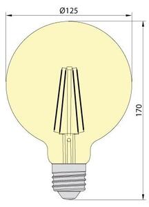 LED Žiarovka LEDSTAR AMBER G125 E27/8W/230V 2200K