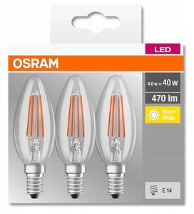 SADA 3x LED Žiarovka VINTAGE B40 E14/4W/230V 2700K - Osram
