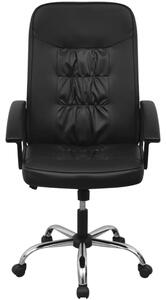 Čierne kancelárske kreslo z umelej kože 67 x 70 cm