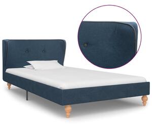 Rám postele modrý látkový 90x200 cm