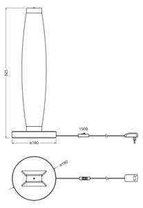 Osram - LED stolná lampa DECOR FLAT LED/13W/230V šedá