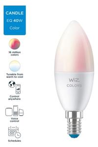 LED RGBW Stmievateľná žiarovka C37 E14/4,9W/230V 2200-6500K CRI 90 Wi-Fi -WiZ