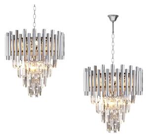 Krištáľový luster na reťazi MADISON 9xE14/40W/230V chróm