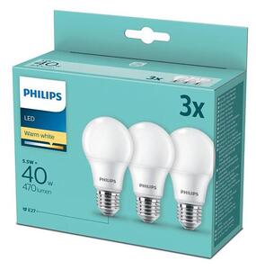 SADA 3x LED Žiarovka Philips E27/5,5W/230V 2700K