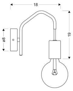 Nástenná lampa BASSO 1xE27/40W/230V čierna
