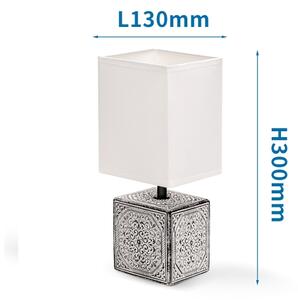 Aigostar - Stolná lampa 1xE14/40W/230V šedá/biela