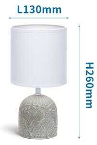 Aigostar - Stolná lampa 1xE14/40W/230V šedá/biela