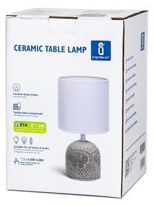 Aigostar - Stolná lampa 1xE14/40W/230V šedá/biela
